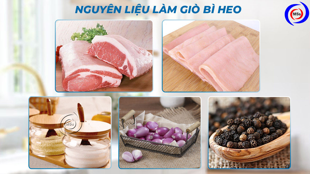 Nguyên liệu làm giò da heo